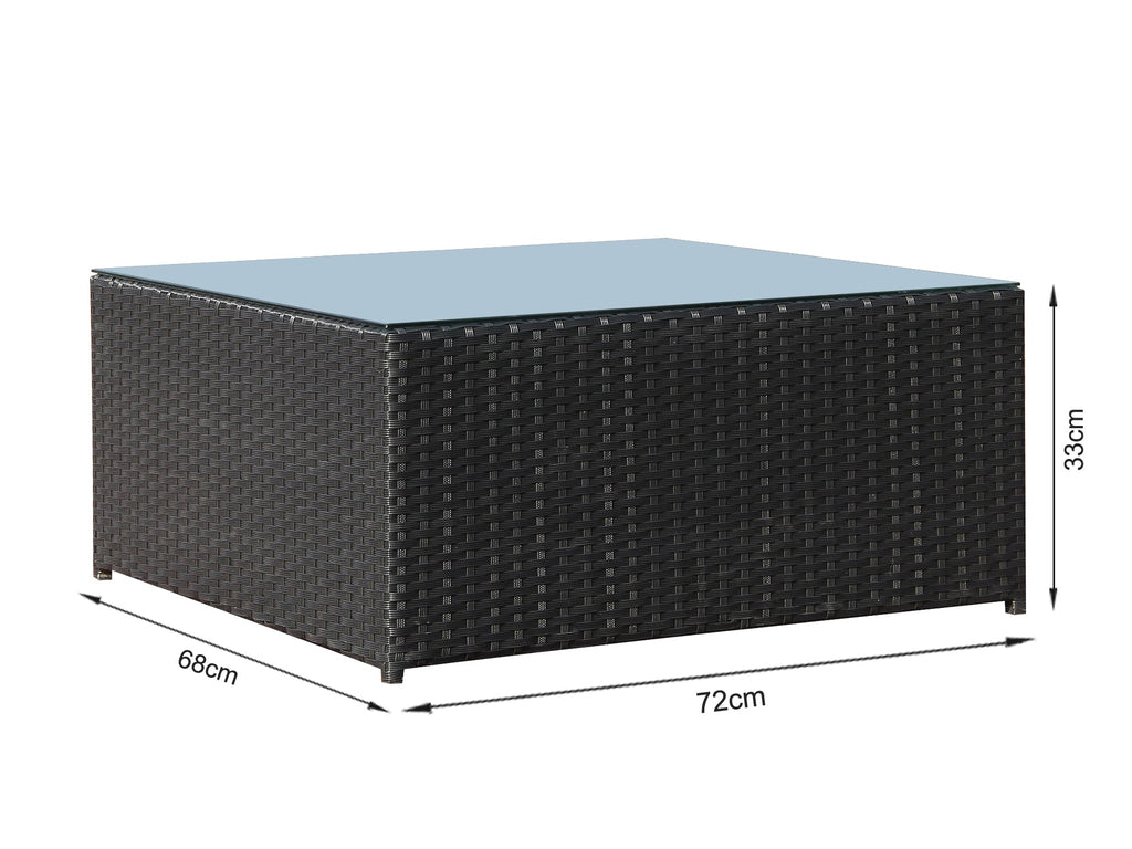 Verona 7 Piece Rattan Outdoor Sofa Set - Dark Grey