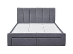 HLOLELA King Bed Frame with Storage - DARK GREY