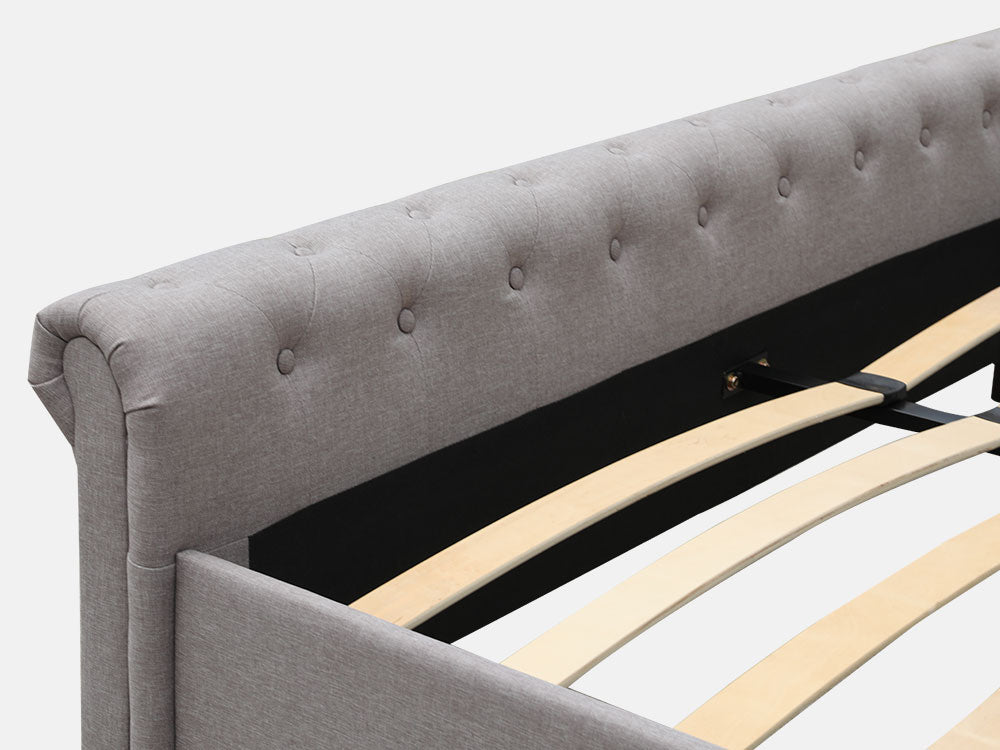 EGMONT Queen Bed Frame - LIGHT GREY