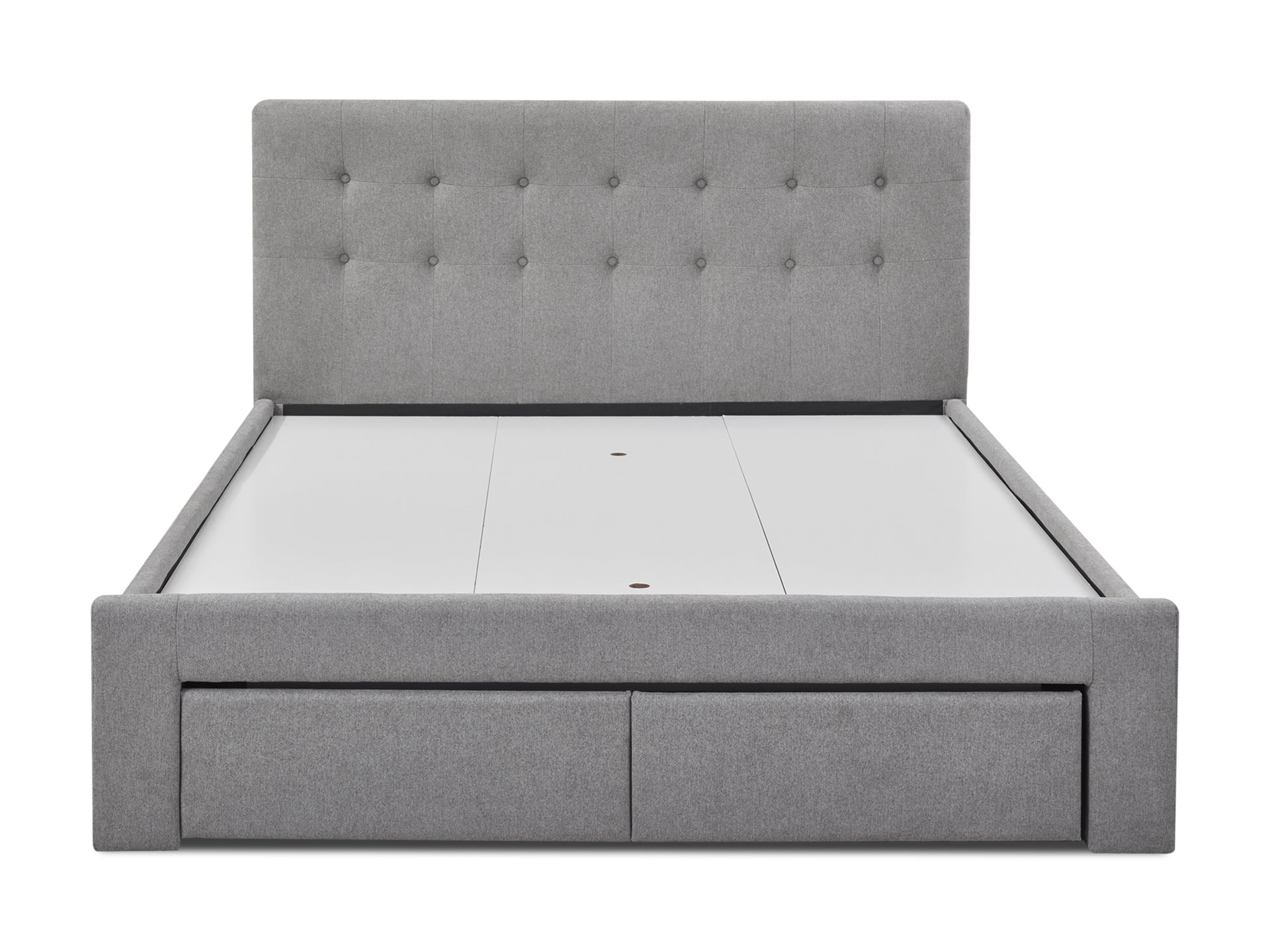JULIAN Queen Bed Frame with Storage - LIGHT GREY
