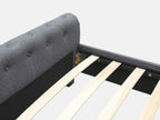 EGMONT Queen Bed Frame - DARK GREY