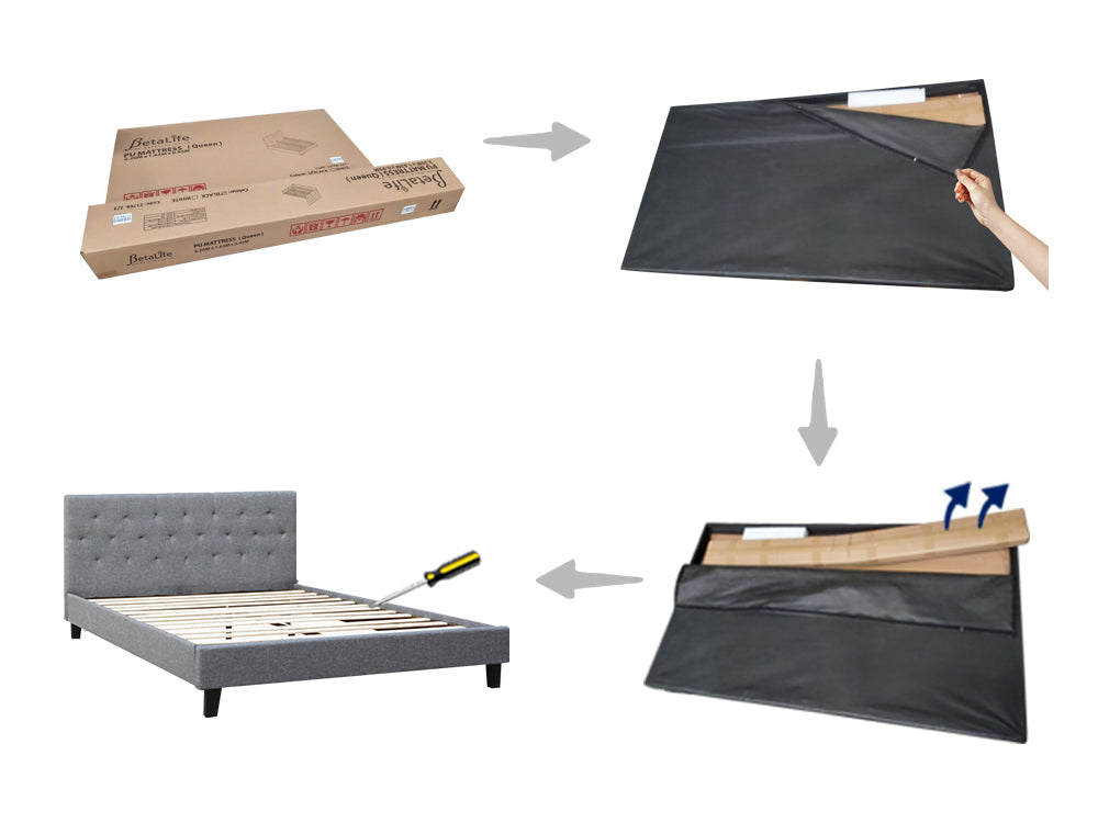 BLANE Single Bed Frame - GREY