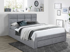 MUSALA King Bed Frame with Storage - DARK GREY