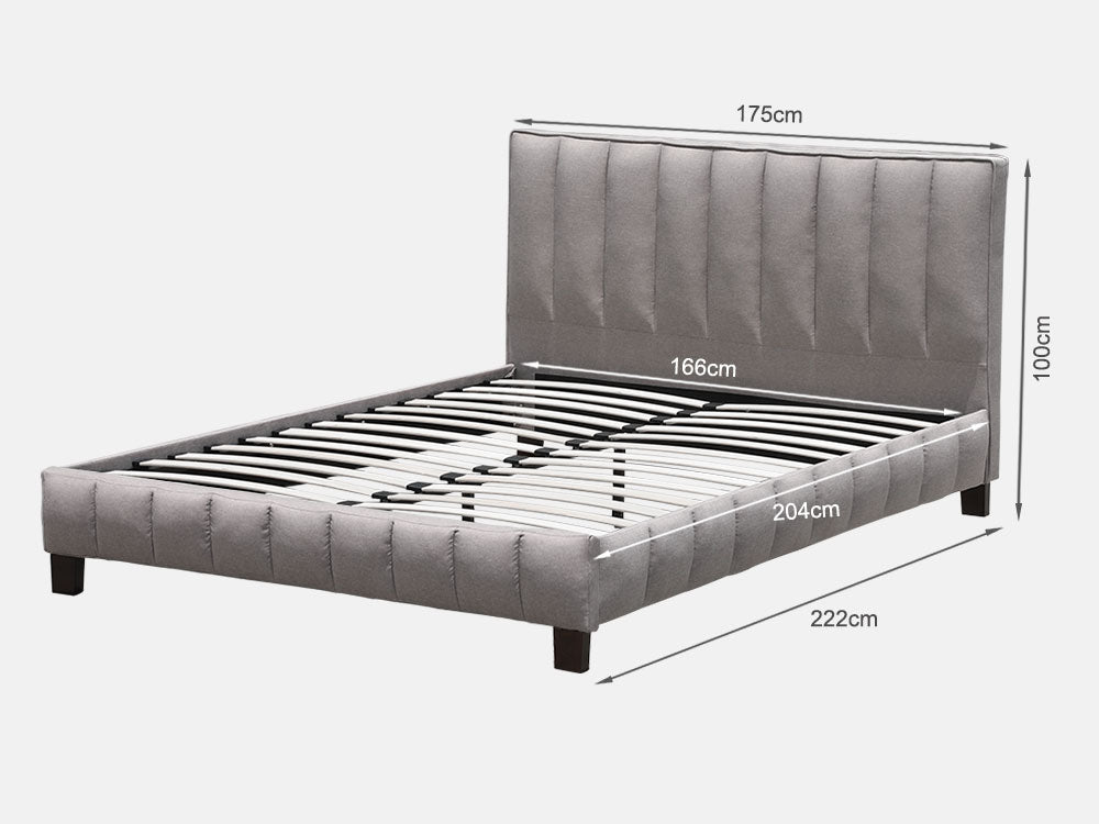 EIGER King Bed Frame - LIGHT GREY