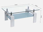 Oakley Coffee Table Fully Tempered - White