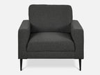 Toronto 3 Piece Sofa Set - Dark Grey