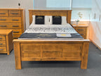 Chicago Solid Wood Queen Bed Frame - Brown