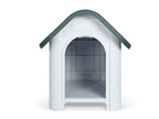 Medium Plastic Dog House with Window - Grey