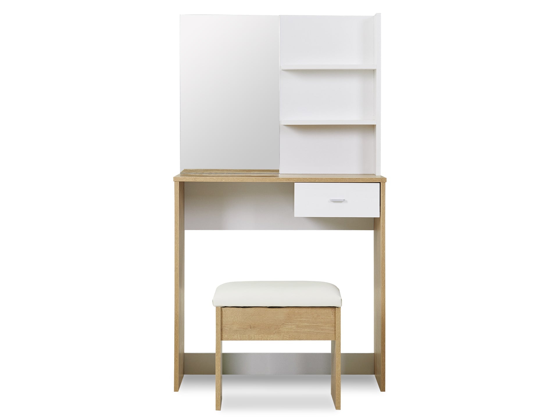 MAKALU Dressing Table Set with 1 Drawer 2PCS - Oak