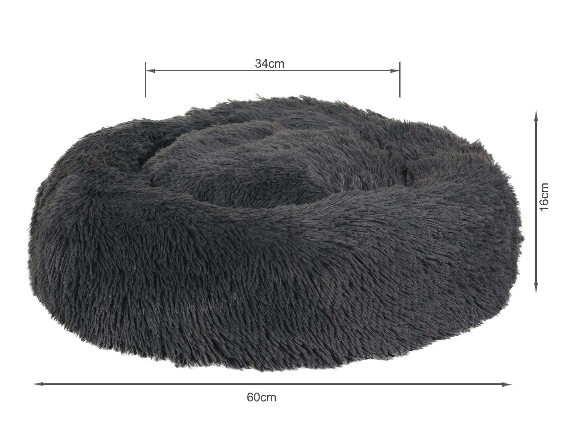 Soft Plush Pet Bed - GREY
