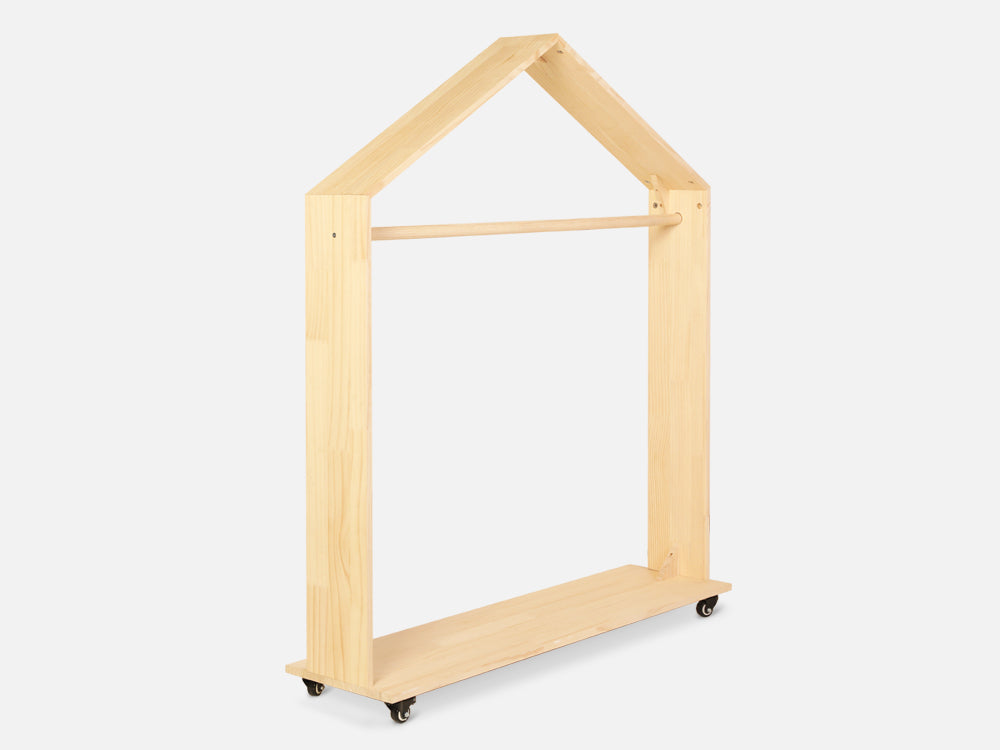 VOLTA Kids House Clothing Rack - Oak