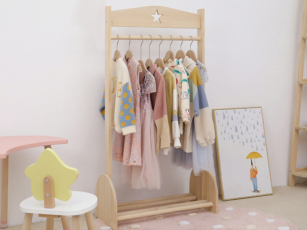 SEVAN Kids Clothing Rack - Oak
