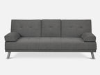 VENICE 3 Seater Sofa bed with Cup Holders - DARK GREY