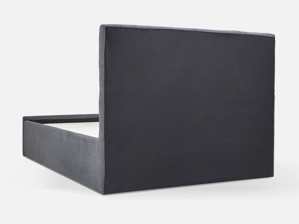 MUSALA Queen Bed Frame with Storage - DARK GREY