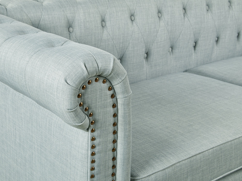 VAGAS 3 Seater Fabric Sofa - LIGHT GREY