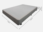 VINSON Fabric Queen Bed with Luxury Latex Mattress - GREY