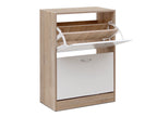 Matilda 2 Drawer Shoe Cabinet Storage Rack - Oak