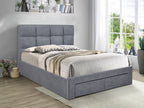 MUSALA Queen Bed Frame with Storage - DARK GREY