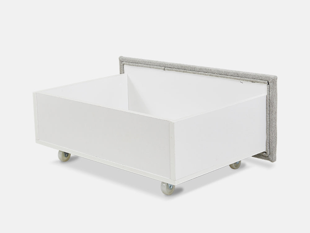 MUSALA Queen Bed Frame with Storage - LIGHT GREY