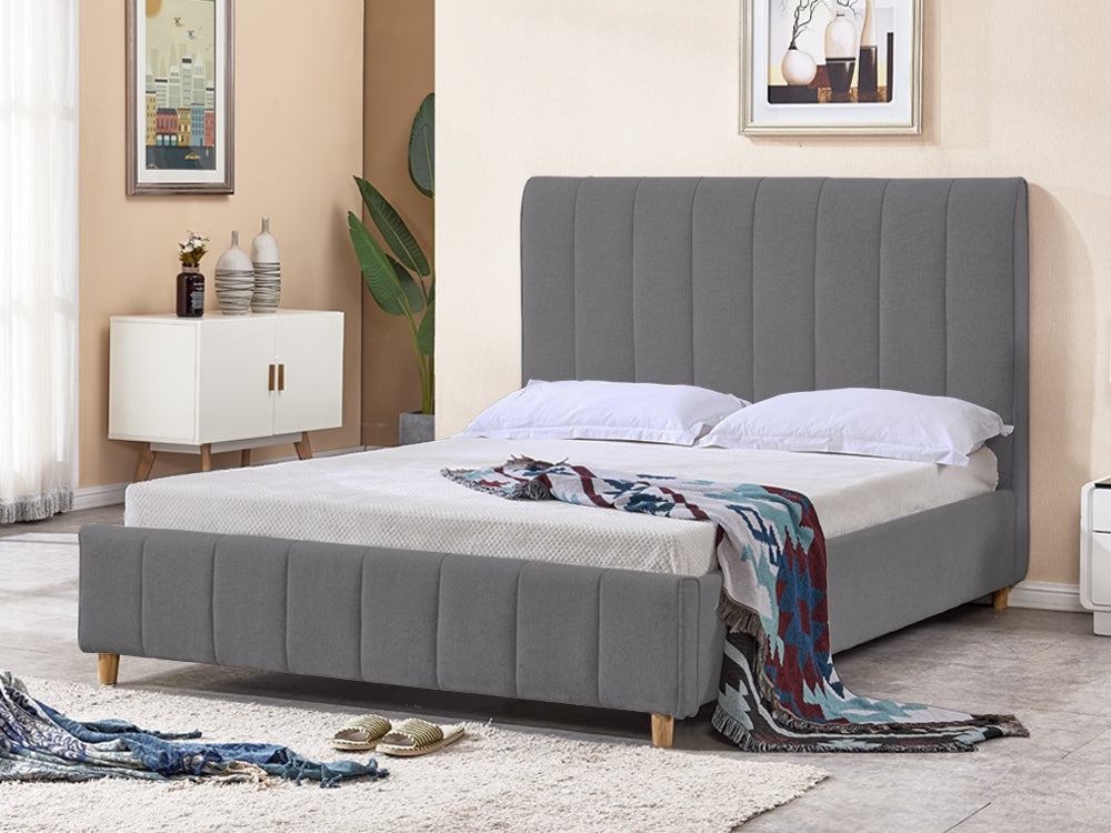 SIERRA Queen Bed Frame - GREY