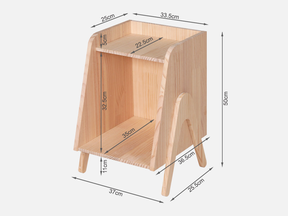 BRUNO Kids Bedside Table - Oak