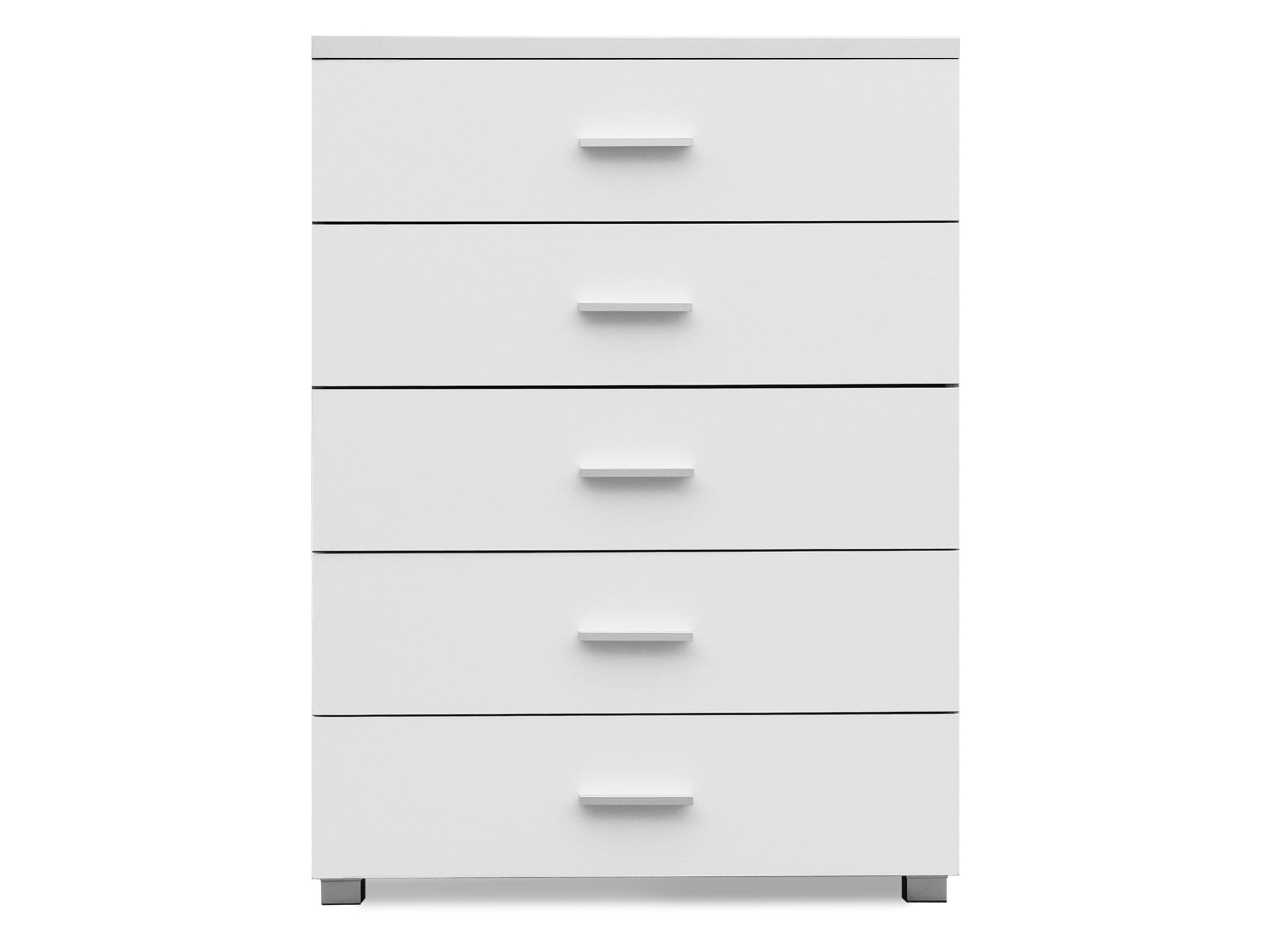 Bram Tallboy 5 Drawer Chest Dresser - White