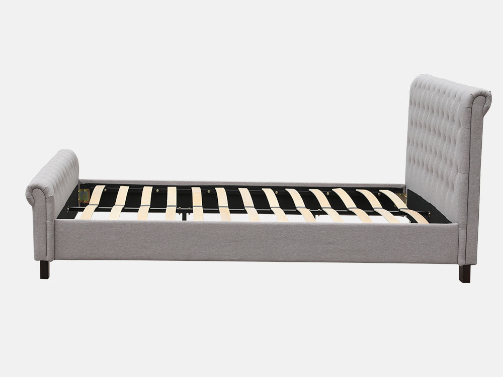 EGMONT King Bed Frame - LIGHT GREY