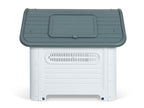Medium Plastic Dog House with Window - Grey