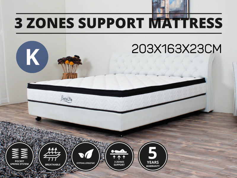 3 Zones Support Mattress - KING