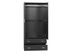 Bram 2 Door Wardrobe with 2 Drawers - Black