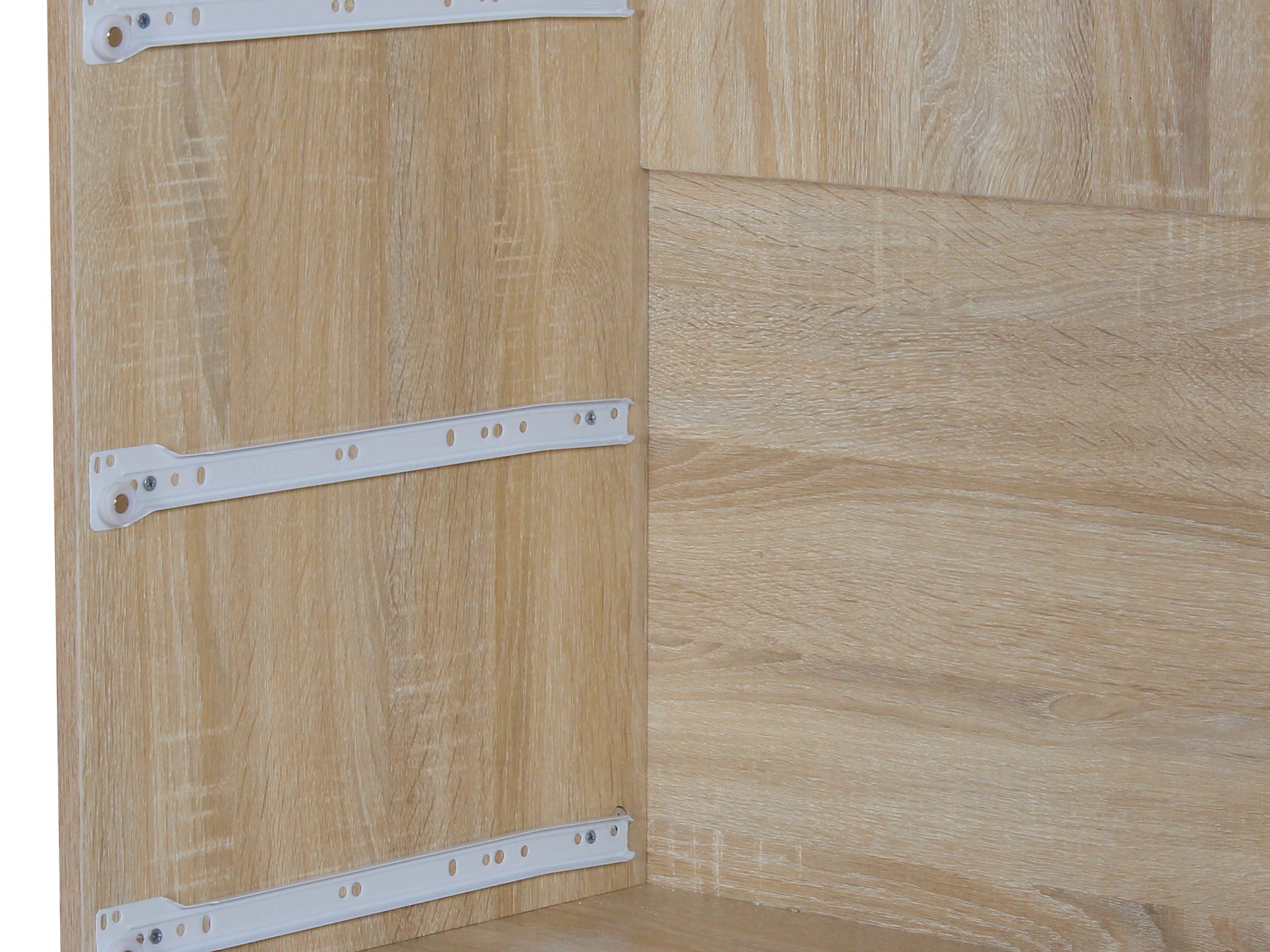 Bram Low Boy 8 Drawer Chest Dresser - Oak + White