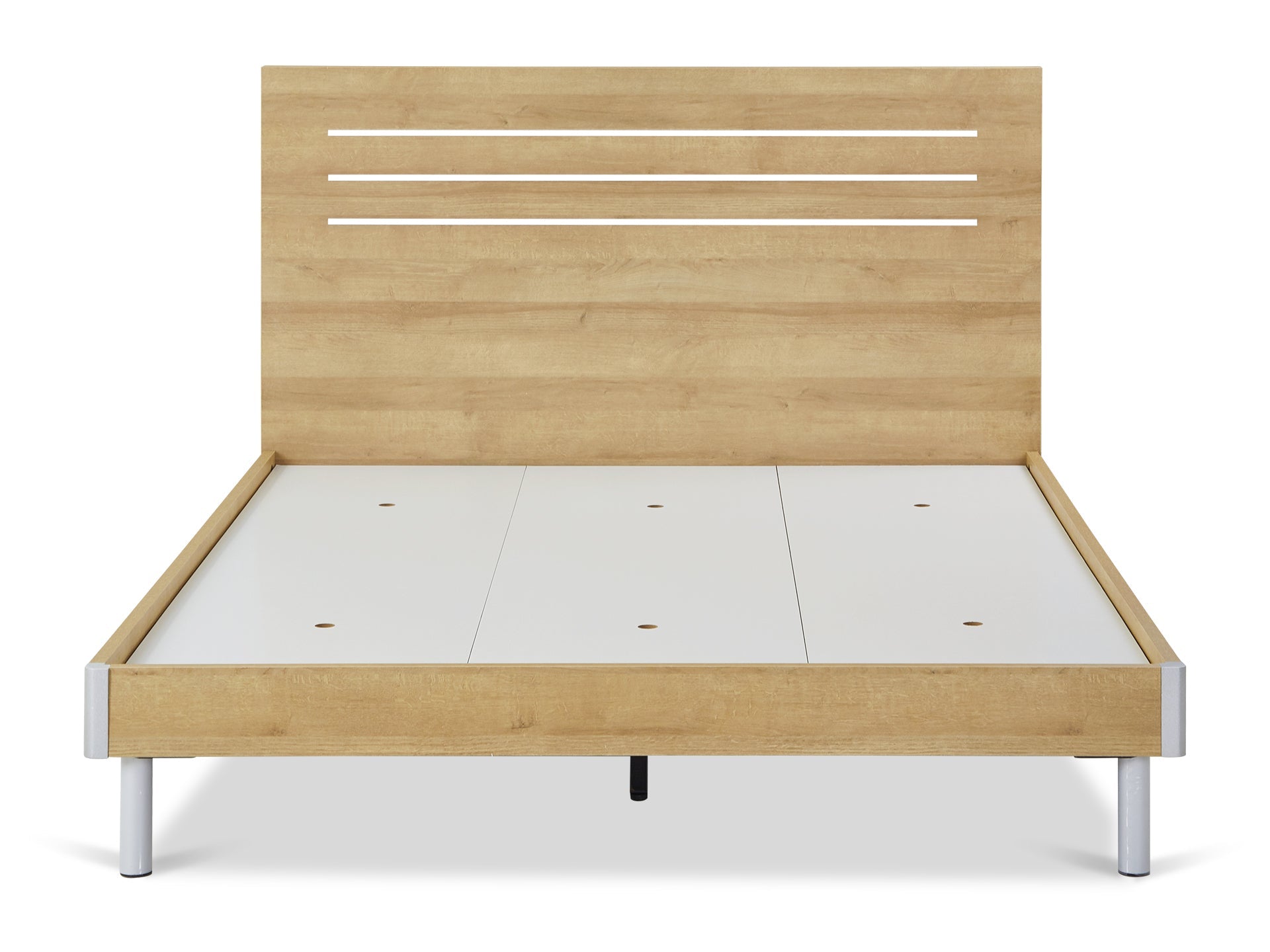 MAKALU King Wooden Bed Frame - Oak