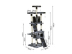 BINGO Cat Tree House 185cm 7 Levels - GREY