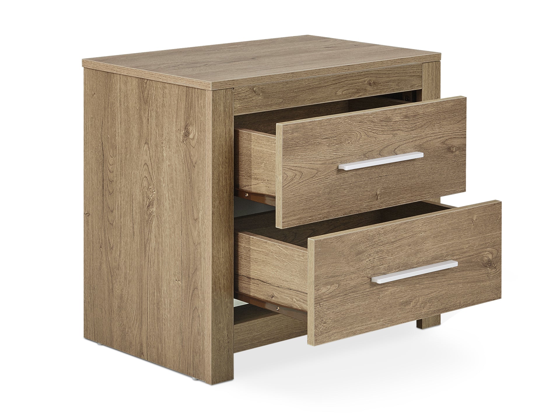 Vicente Wooden Bedside Table - Oak