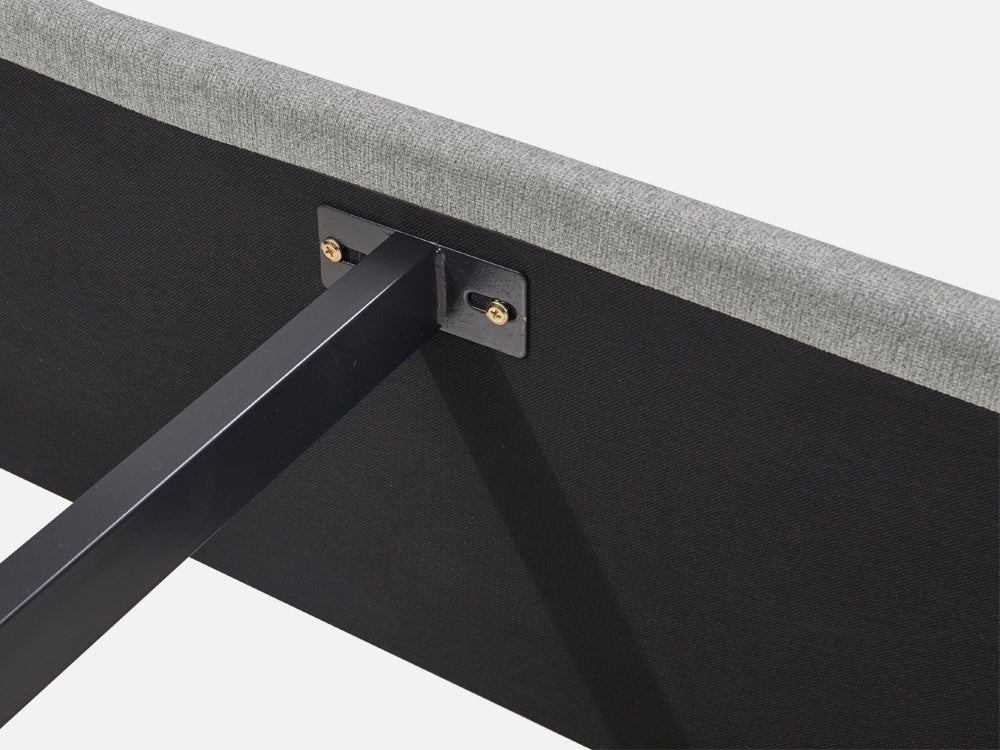 HLOLELA Queen Bed Frame with Storage - LIGHT GREY