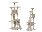 BINGO Cat Tree House 185cm 7 Levels - BEIGE