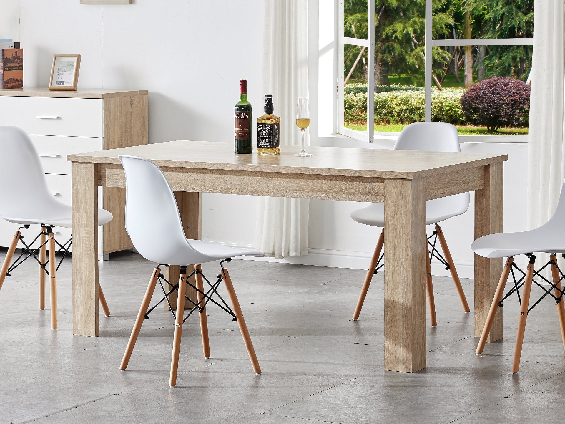 Azar Dining Table Rectangle 160 x 80cm - Oak