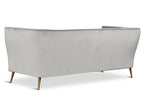 OSLO 3 Seater Velvet Sofa - LIGHT GREY