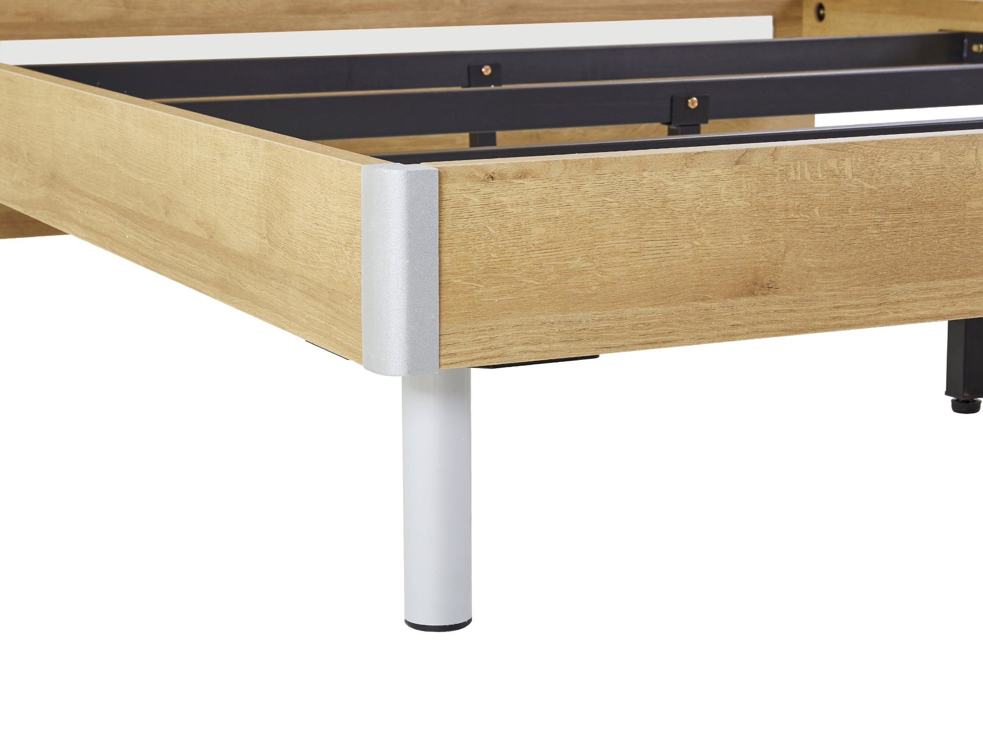 Makalu Double Wooden Bed Frame - Oak