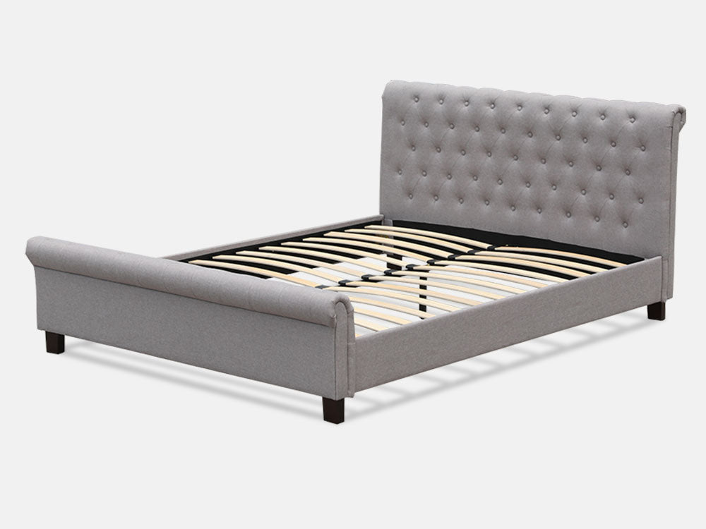 EGMONT Queen Bed Frame - LIGHT GREY