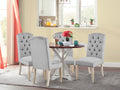 LAYLA 4PCS Velvet Dining Chair - GREY