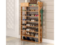 TAHUNA 8 Tiers Shoe Rack Organiser Storage Shelf - Oak