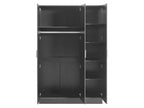 Bram 3 Door Wardrobe Cabinet - Black