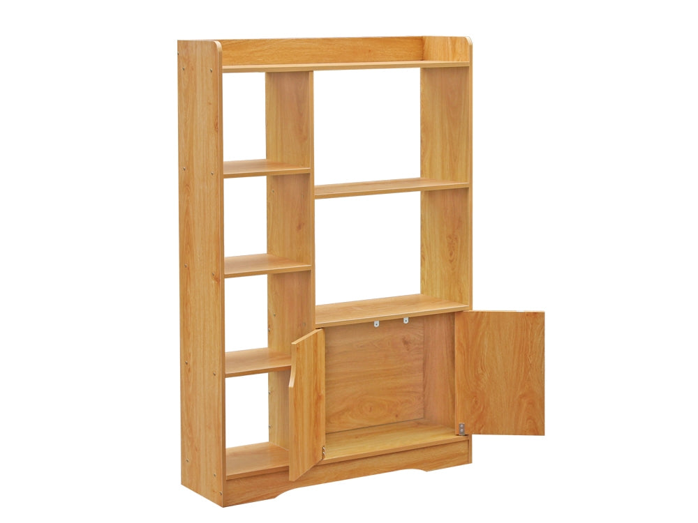 CRATER Bookshelf Storage Cabinet - Oak