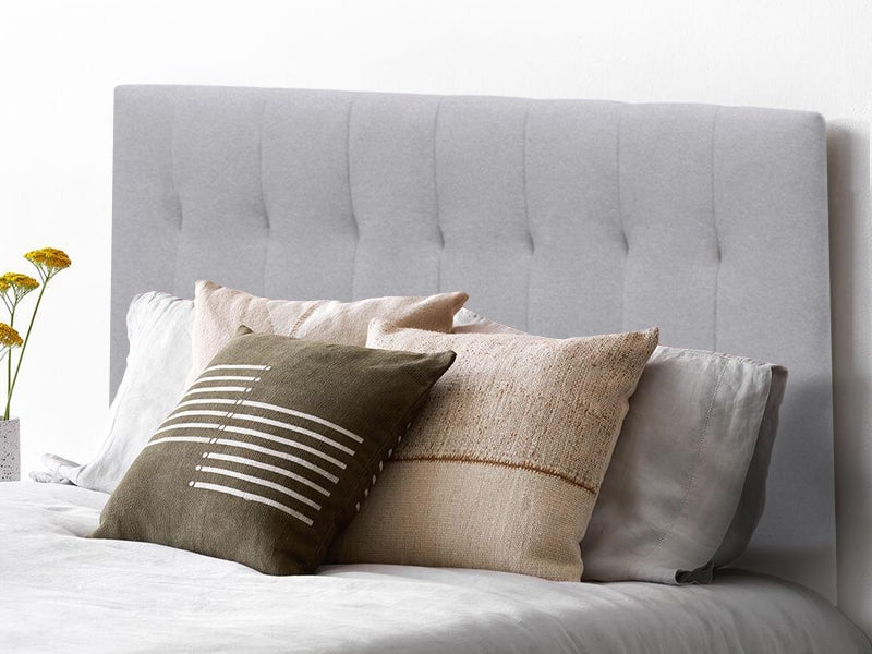LISA QUEEN Stand-alone Fabric Headboard - LIGHT GREY
