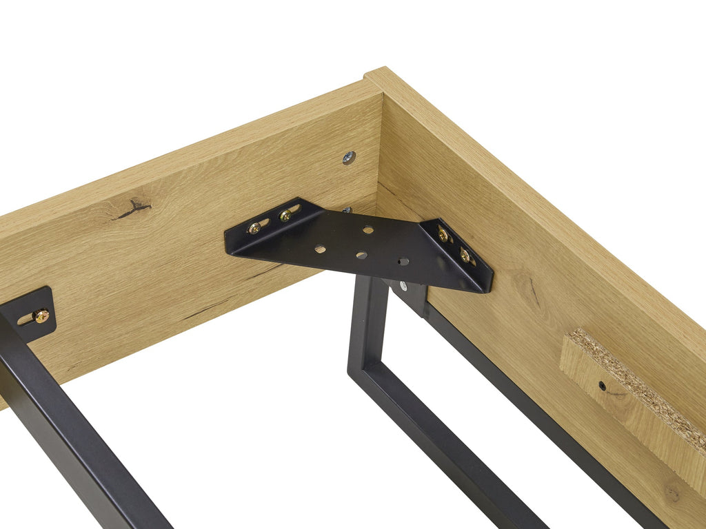 FROHNA King Wooden Bed Frame - Oak