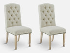 LAYLA 2PCS Upholstered Dining Chair - BEIGE