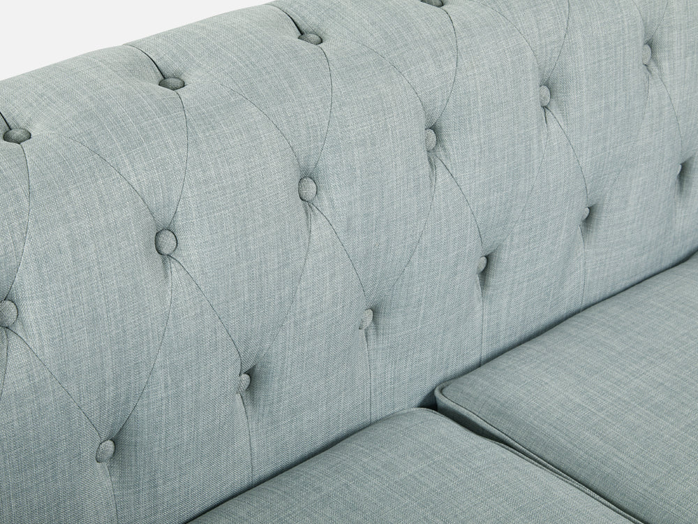 VAGAS 3 Seater Fabric Sofa - LIGHT GREY