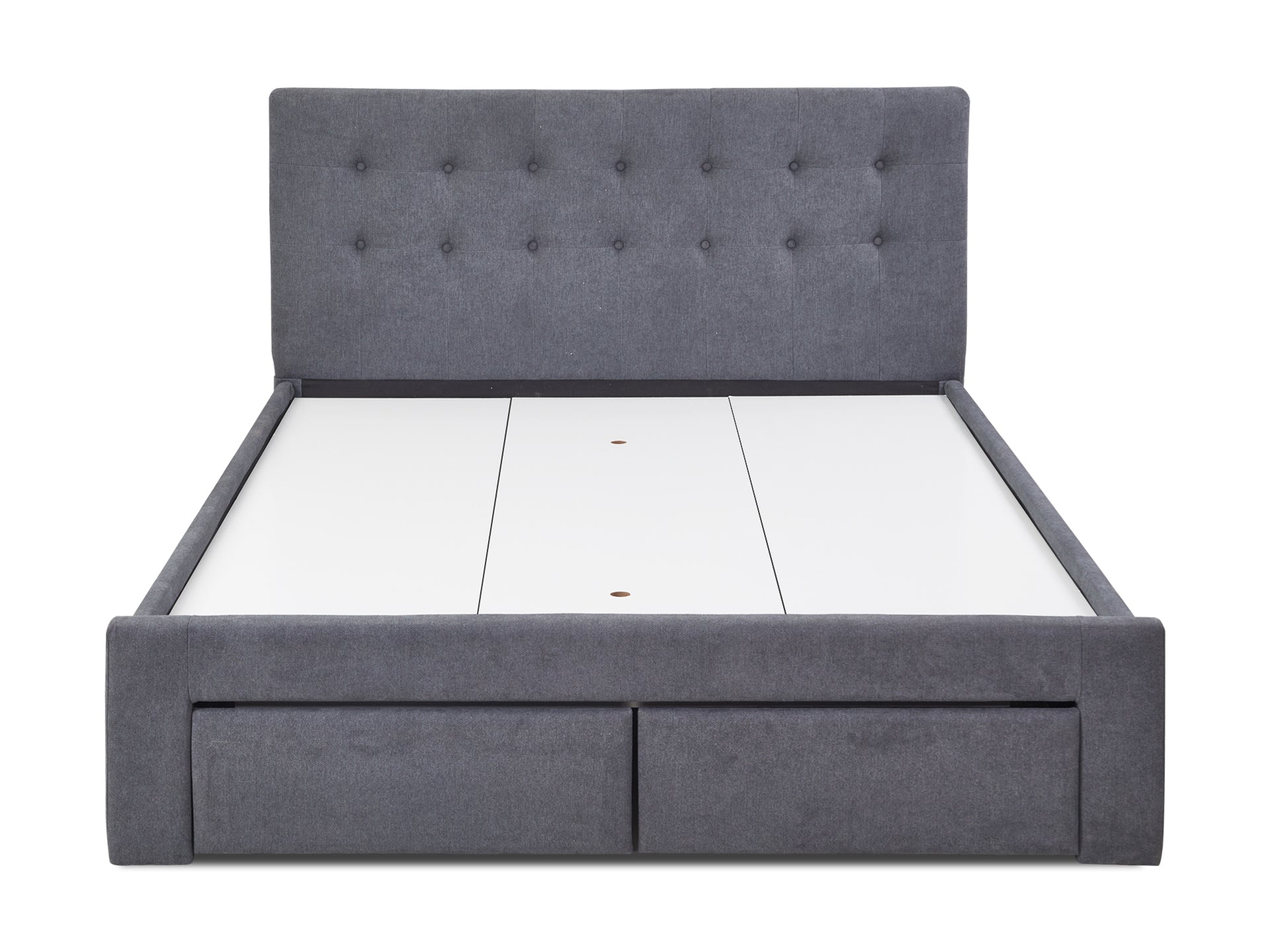 JULIAN Queen Bed Frame with Storage - DARK GREY