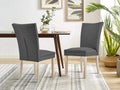 Grace Upholstered Dining Chair - Set of 2 - Dark Grey